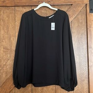 Loft black blouse new with tags